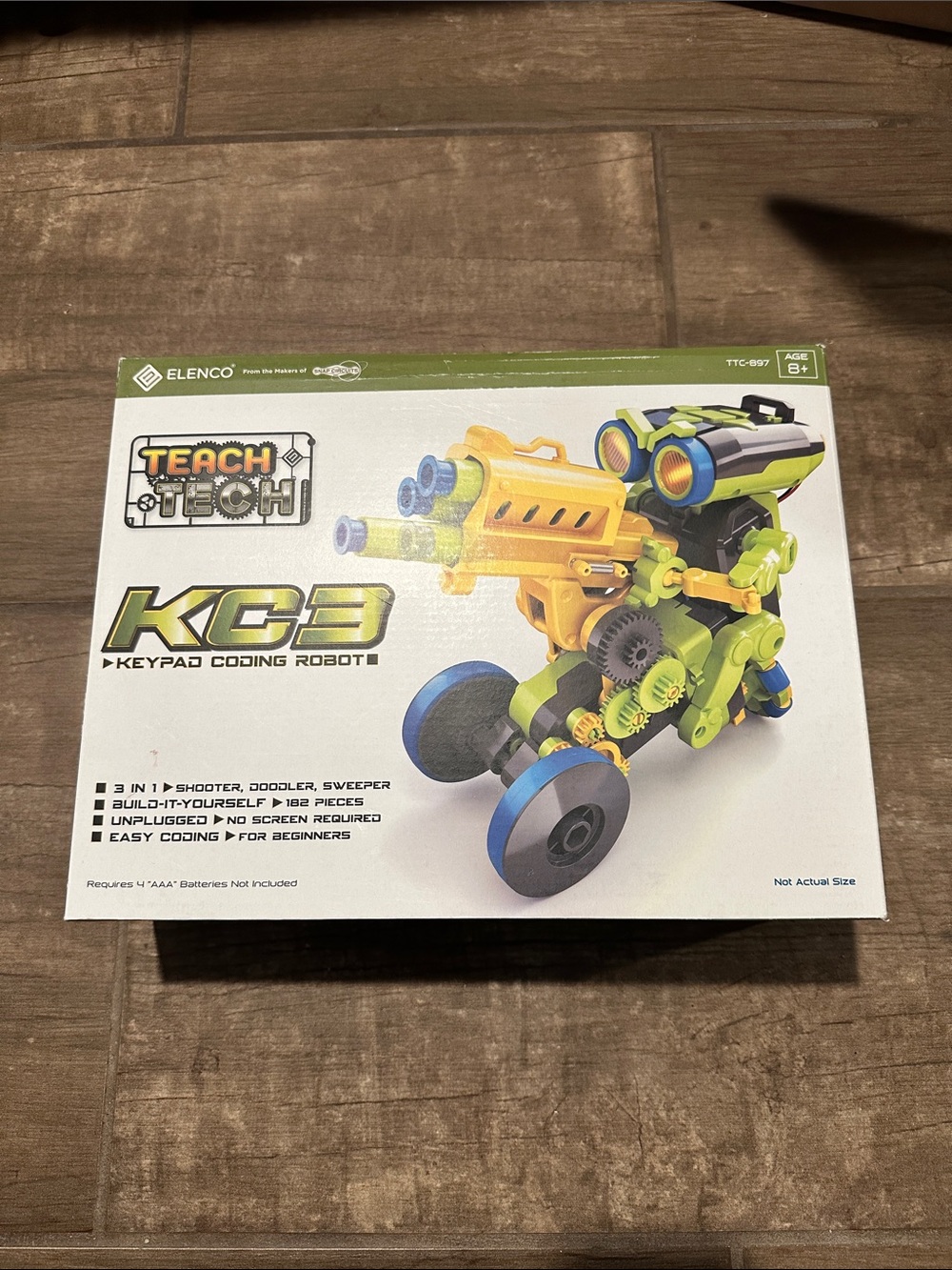 Teach Tech KC3 Keypad Coding Robot Building Set - Green & Yellow